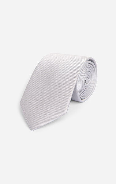 Silver Twill Tie